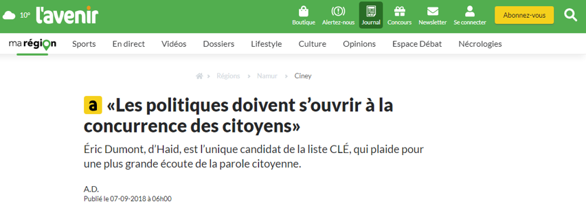 Entête article de presse